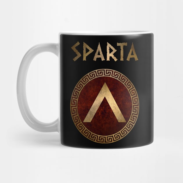 Spartan Shield Lacedaemonian Lambda Ancient Symbol of Sparta by AgemaApparel